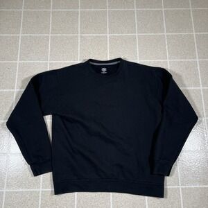 Mens Athletic Works Black Crewneck Sweatshirt Pullover Size Medium